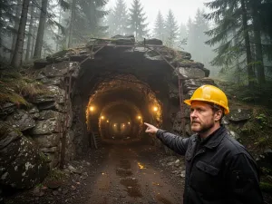 Historyczna latarnia morska w biało-czerwone pasy na klifie o zachodzie słońca nad spokojnym Bałtykiem.